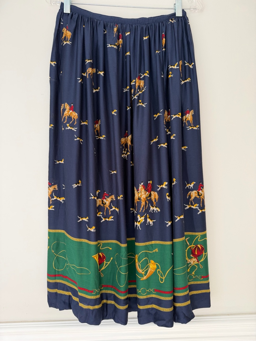 Ralph Lauren Vintage Blue Label Midi Skirt Sz M RARE